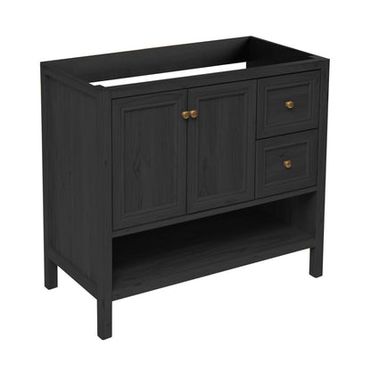 Chateau 36" Freestanding Bathroom Vanity Cabinet without Top in Black Oak