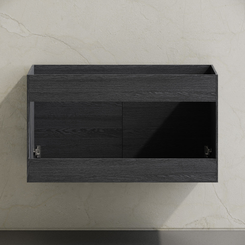 St. Tropez 36" Wall-Mounted Bathroom Vanity Cabinet without Top in Black Oak