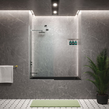 Voltaire 60" x 30" Left-Hand Drain Alcove Bathtub in Matte Black