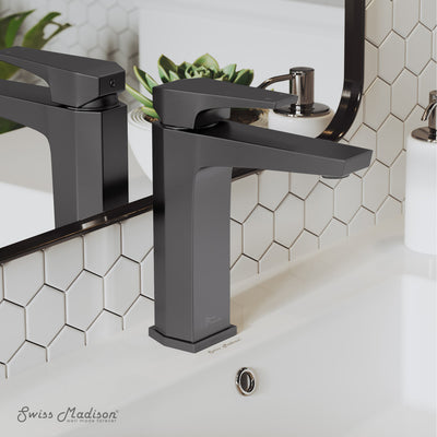Voltaire Single Hole, Single-Handle, Bathroom Faucet in Gunmetal Gray