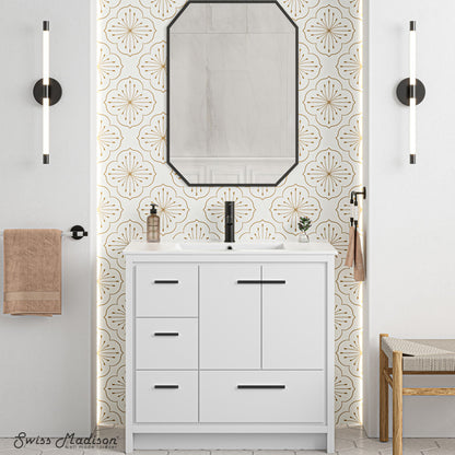 Virage 36 Freestanding, Bathroom Vanity in White