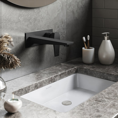 Voltaire Single-Handle, Wall-Mount, Bathroom Faucet in Matte Black