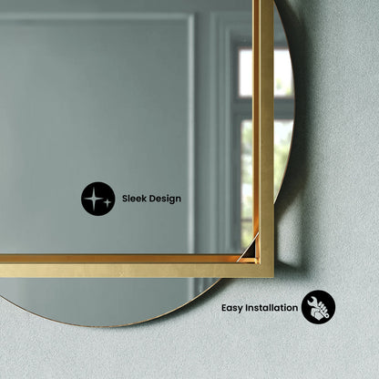 Pierre 35.5" Vanity Mirror in Brushed Gold