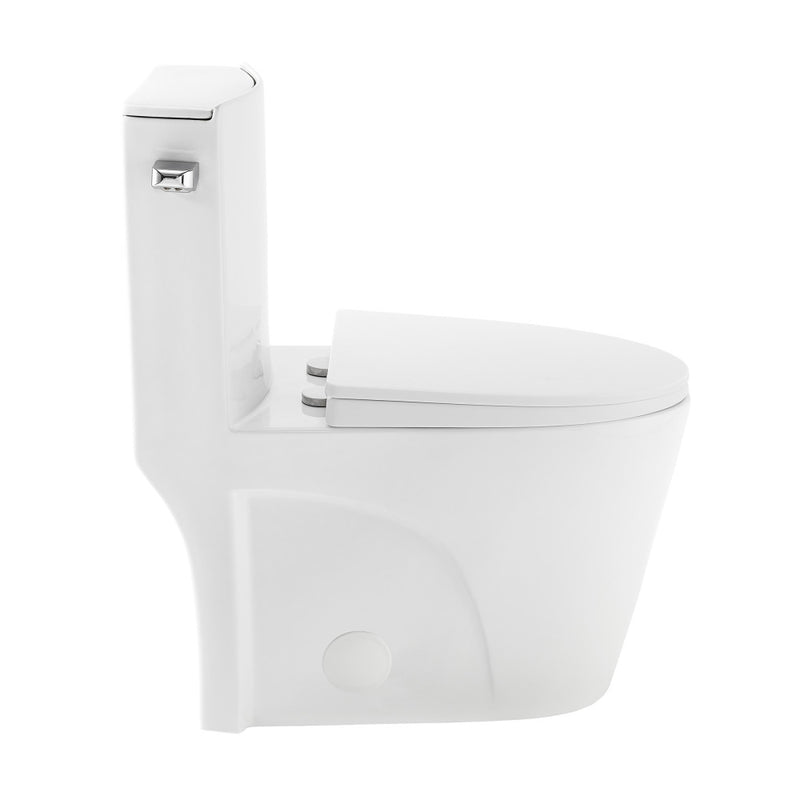 St. Tropez One-Piece 10" Rough-in 1.28 GPF Left Flush Elongated Toilet in Glossy White (6 - Pack)