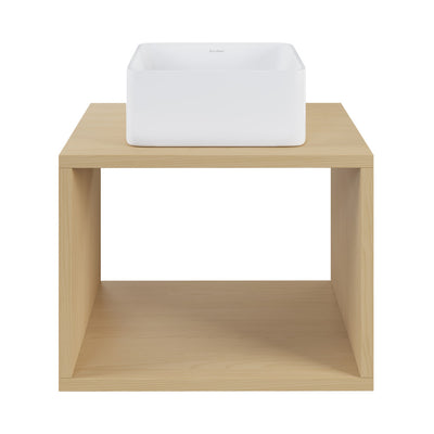 Concorde 24" Wall-Mounted Bathroom Vanity in Natural Oak with Sink Top