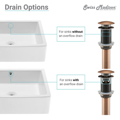 Residential Pop Up Sink Drain 1.75 in Bronze