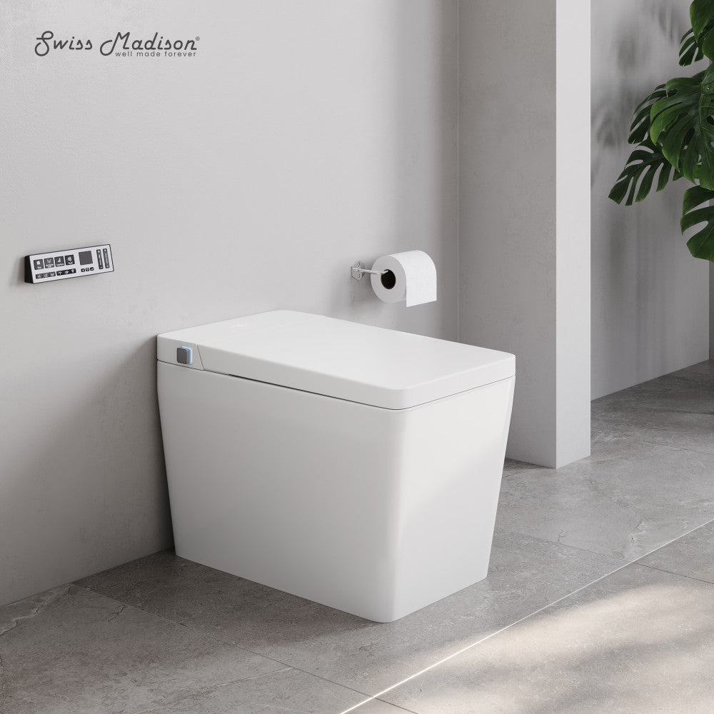 Concorde Smart One-Piece 1.28 GPF Single Top Flush Toilet in Glossy White