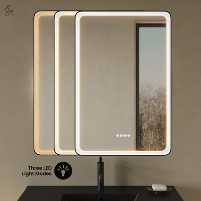 Carre 24" x 36" Rectangular LED Anti-Fog Smart Mirror with Bluetooth