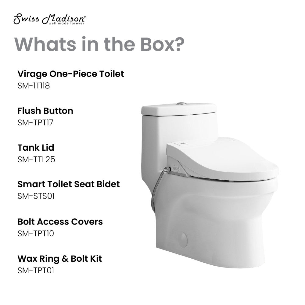Virage One-Piece Toilet with Vivante Smart Seat 1.1/1.6 gpf