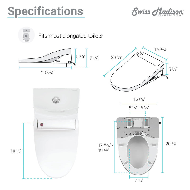 Virage One-Piece Toilet with Vivante Smart Seat 1.1/1.6 gpf