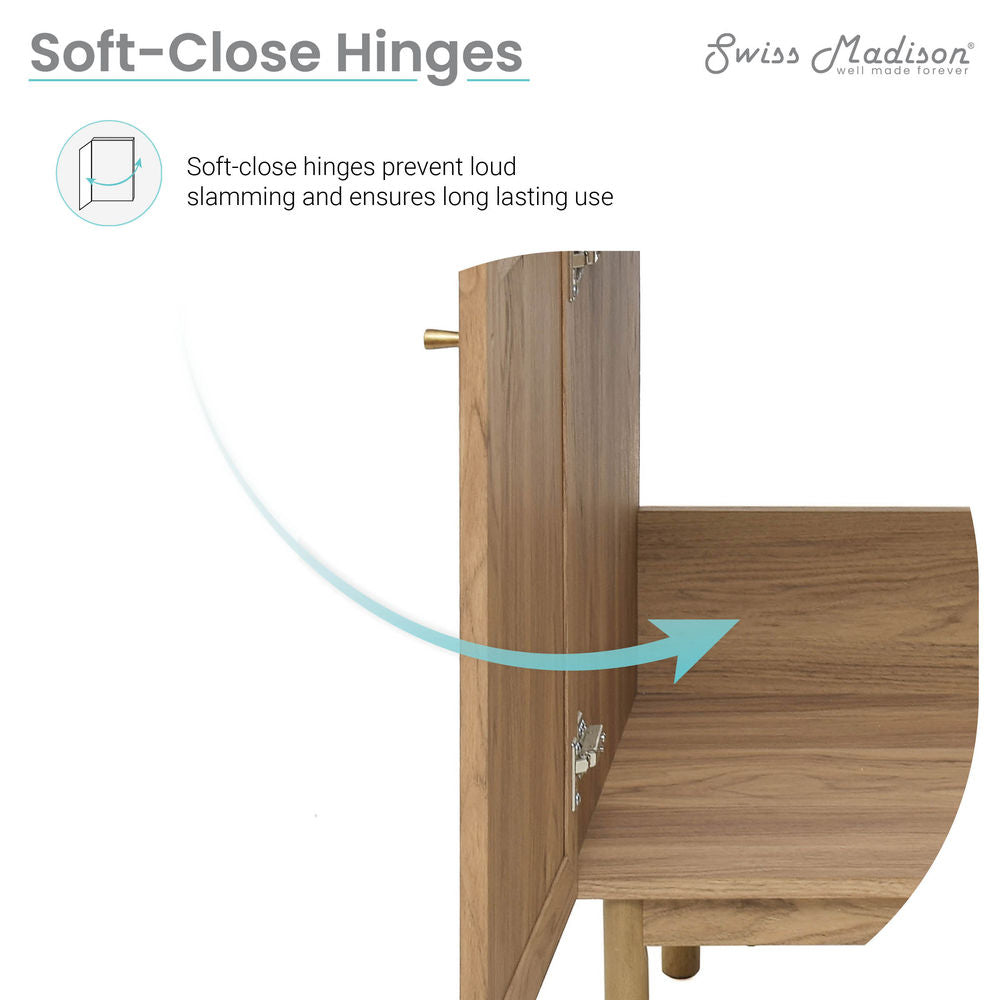 Classe 60" Freestanding Bathroom Vanity in Golden Oak with 3-Hole Widespread Double Basin Sink Top