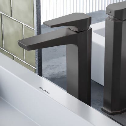 Voltaire Single Hole, Single-Handle, High Arc Bathroom Faucet in Gunmetal Gray