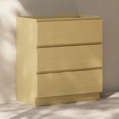 Liberte 30" Freestanding Bathroom Vanity Cabinet without Top in Natural Oak