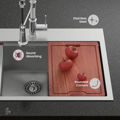 Ravi Single Basin 33 x 22 Topmount Kitchen Workstation Sink