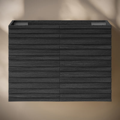 Cascade 30" Wall-Mounted Bathroom Vanity Cabinet without Top in Black Oak