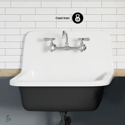 Loire 22" Wall Hung Cast Iron Bathroom Sink
