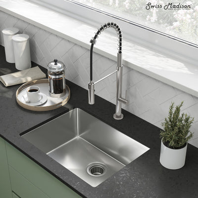 Rivage 23" 16 Gauge Stainless Steel Undermount Kitchen Sink in Polished Chrome