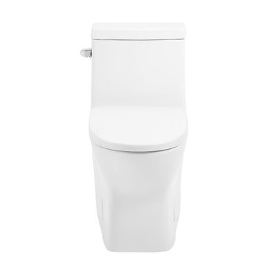 Sublime II One-Piece 12" Rough-in 1.28 GPF Left Flush Round Compact Toilet in Glossy White (6 - Pack)