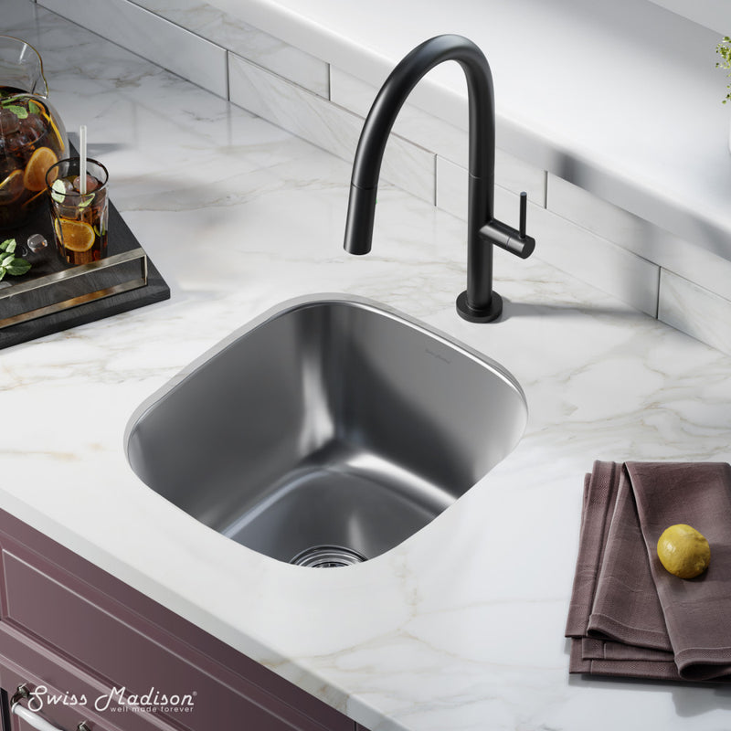 Toulouse 16 x 18 Stainless Steel Single Basin Undermount Kitchen Sink