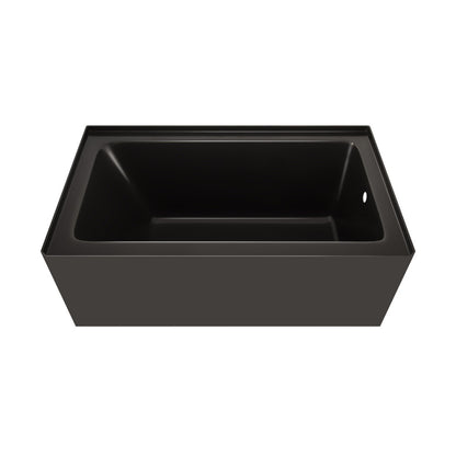 Voltaire 54 x 30 Skirted Right Drain Soaking Apron Bathtub in Glossy Black