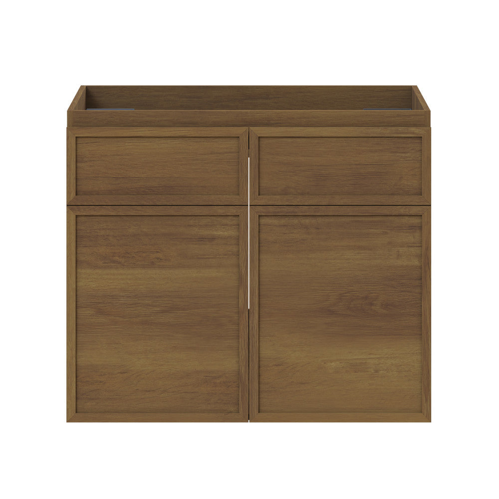 St. Tropez 24" Wall-Mounted Bathroom Vanity Cabinet without Top in Brown Oak