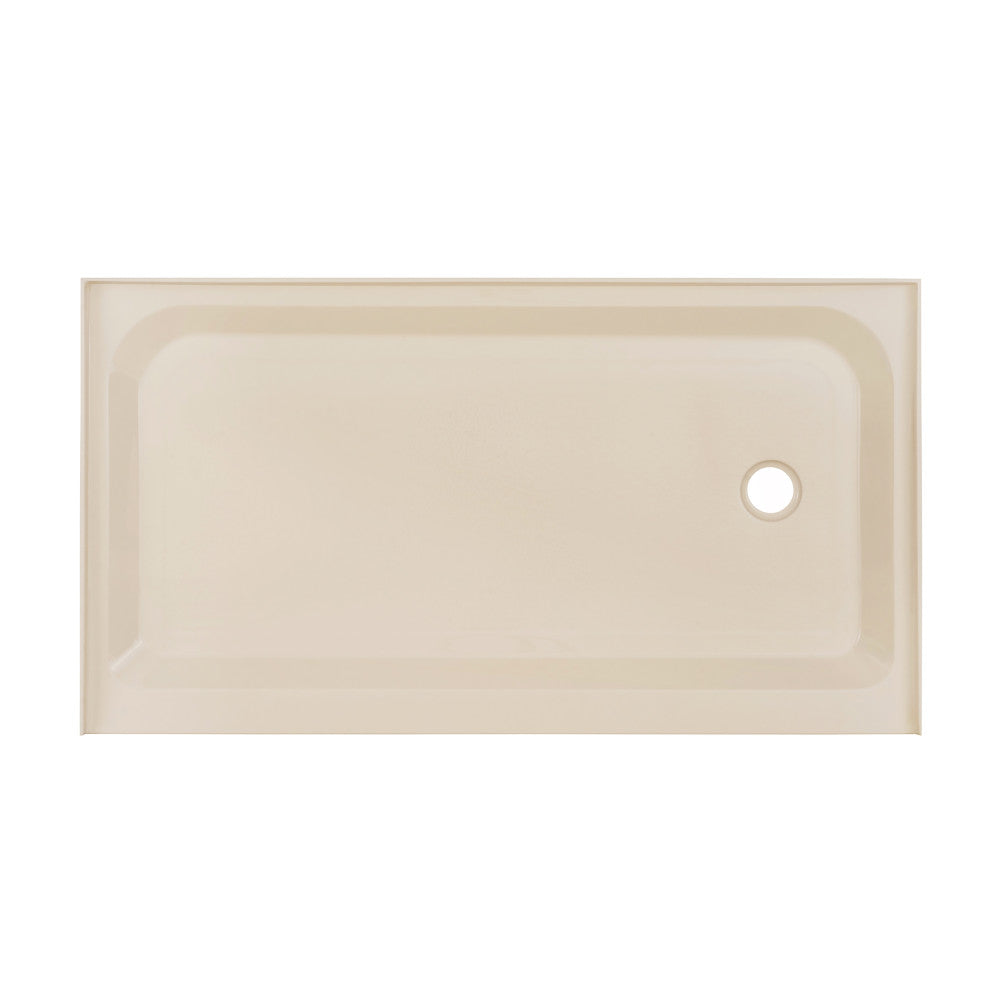Voltaire 60" x 36" Single-Threshold, Right-Hand Drain, Shower Base in Biscuit