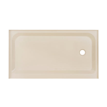Voltaire 60" x 36" Single-Threshold, Right-Hand Drain, Shower Base in Biscuit