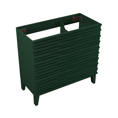 Cascade 36" Freestanding Bathroom Vanity Cabinet without Top in Green Oak