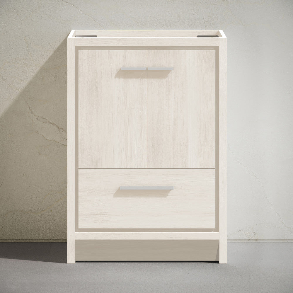Virage 30" Freestanding Bathroom Vanity in White Oak without Sink Top