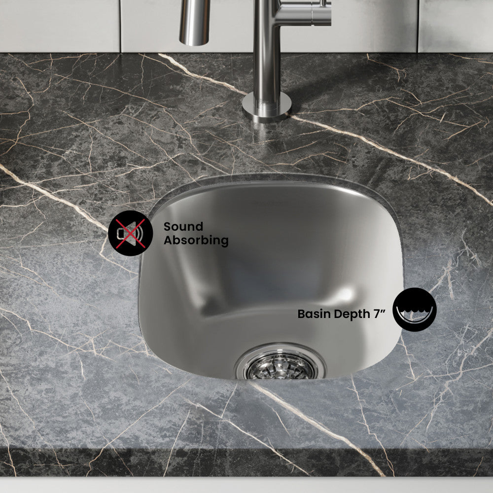 Toulouse 13 x 15 Stainless Steel Single Basin Undermount Kitchen Sink