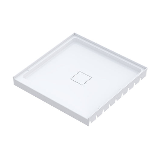 Marquette 32 x 32 Shower Pan Base with Center Drain in Glossy White