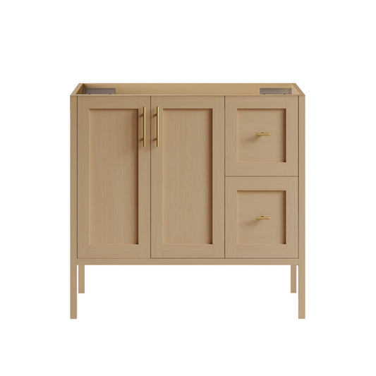 Forme 36" Modular Freestanding Bathroom Vanity Cabinet without Top in Natural Oak