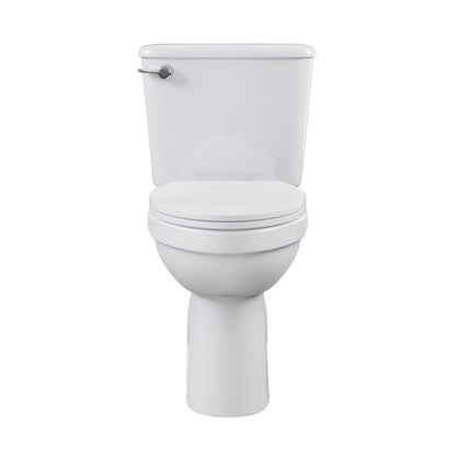 Carlton Marquette Rear-Outlet Two-Piece 1.6 GPF Left-Hand Flush Elongated Toilet in Glossy White