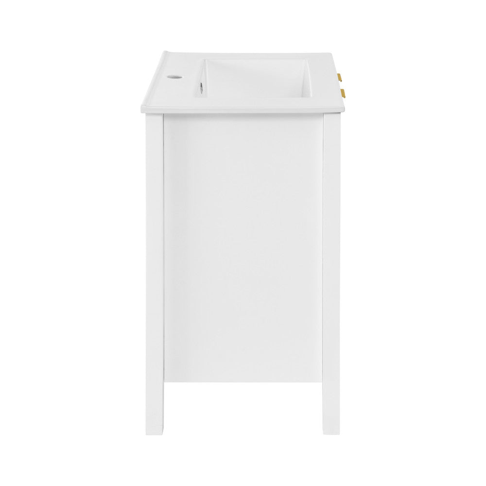 Bastille 24" Freestanding Bathroom Vanity in White with Sink Top
