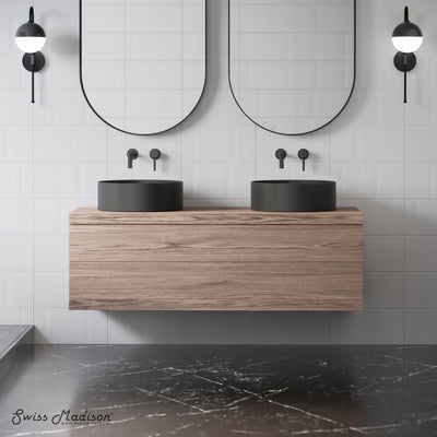 Beau 16.5" Round Vessel Bathroom Sink in Matte Black