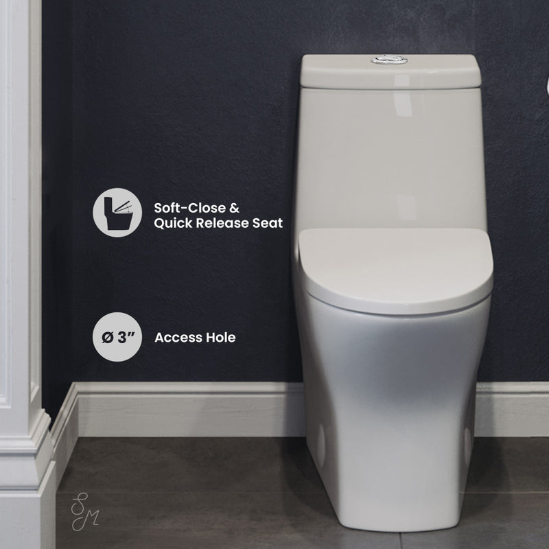 Sublime II One-Piece 10" Rough-in 1.1/1.6 GPF Dual Top Flush Round Compact Toilet in Glossy White (6 - Pack)