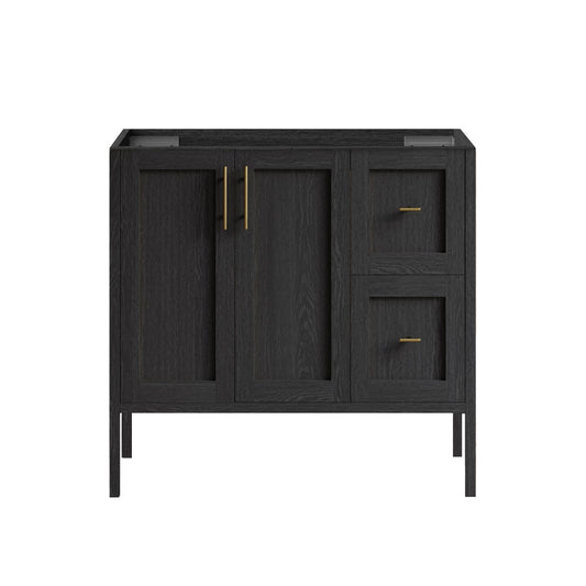 Forme 36" Modular Freestanding Bathroom Vanity Cabinet without Top in Black Oak