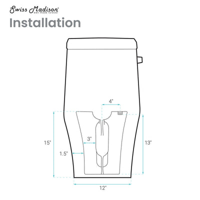 Ivy One-Piece Elongated Toilet Left Side Flush, 10" Rough-In 1.28 gpf