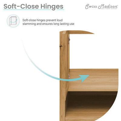 Chateau 36" Freestanding Bathroom Vanity in Golden Oak with Sink Top