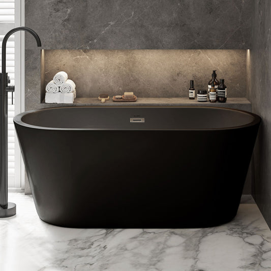 Claire 60" Freestanding Bathtub in Matte Black