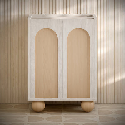 Plaisir II 24" Freestanding Bathroom Vanity Cabinet without Top in White Oak