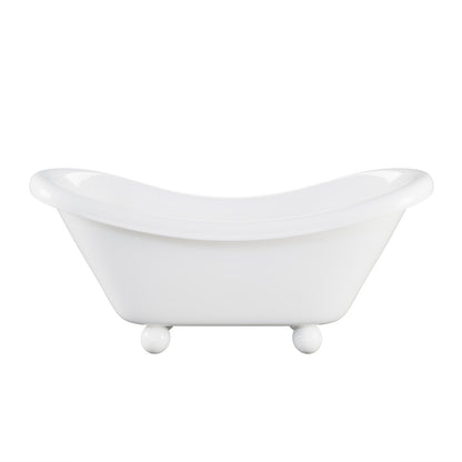 Plaisir II 67" Freestanding Bathtub with Round Feet in Glossy White
