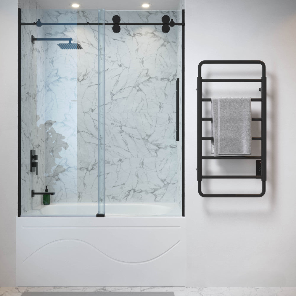 Ivy 8-Bar Electric Towel Warmer in Matte Black