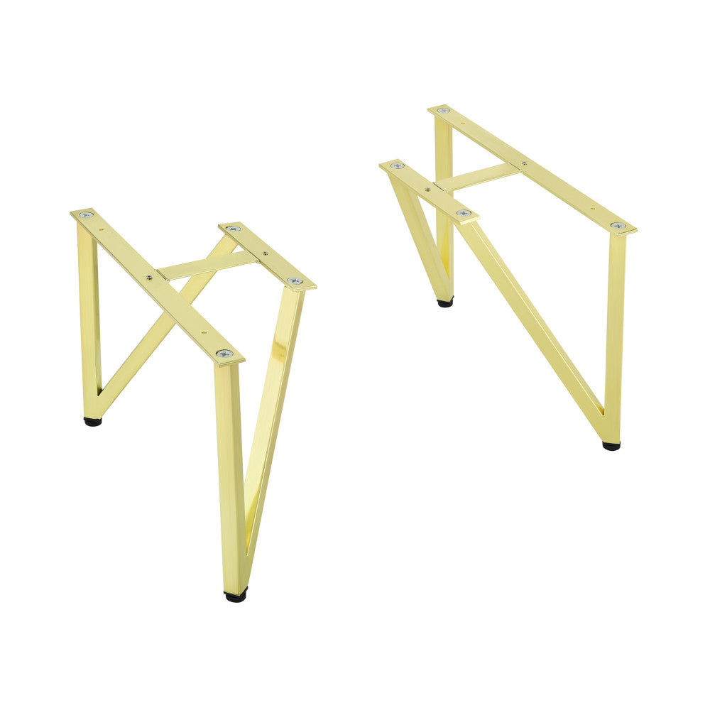 Annecy brushed gold vanity legs set, replacement part for freestanding vanities.