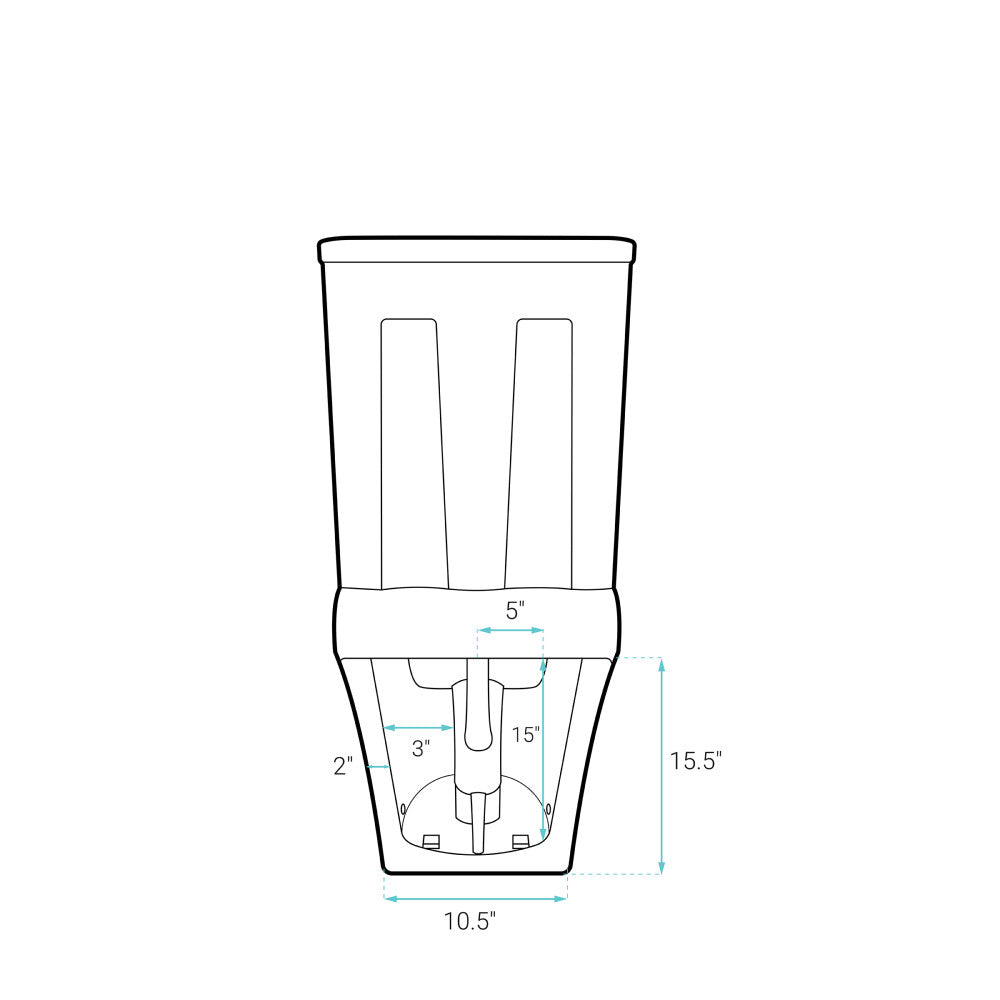 Rivoli Two-Piece Square Toilet Dual-Flush 1.1/1.6 gpf