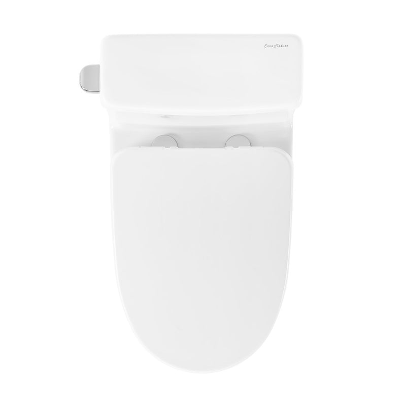 Sublime II One-Piece 12" Rough-in 1.28 GPF Left Flush Round Compact Toilet in Glossy White (6 - Pack)
