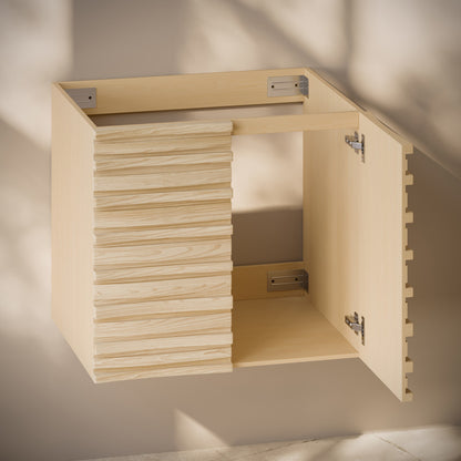 Cascade 24" Wall-Mounted Bathroom Vanity Cabinet without Top in Natural Oak