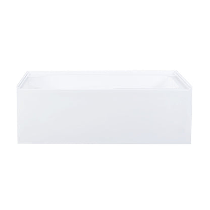 Voltaire 60" x 30" Right-Hand Drain Alcove Bathtub with Apron and Armrest