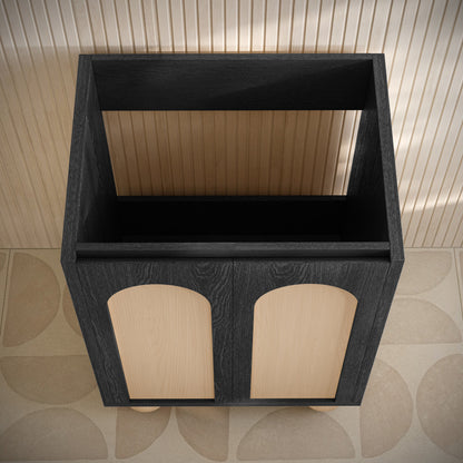 Porte 24" Freestanding Bathroom Vanity Cabinet without Top in Black Oak