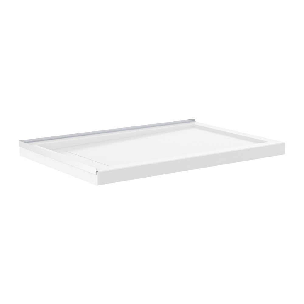 Marquette 60 x 32 Shower Pan Base with Reversible Drain in Glossy White